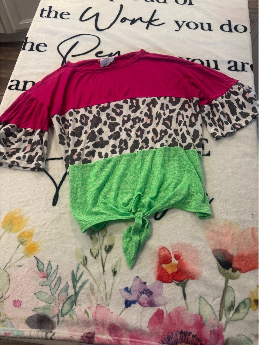 Fantastic Fawn Animal Print Fashion Top, Size M